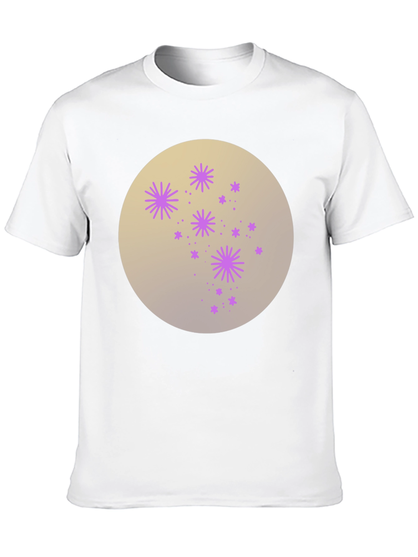 Celestial Starburst Graphic Tee - Black Cotton Blend