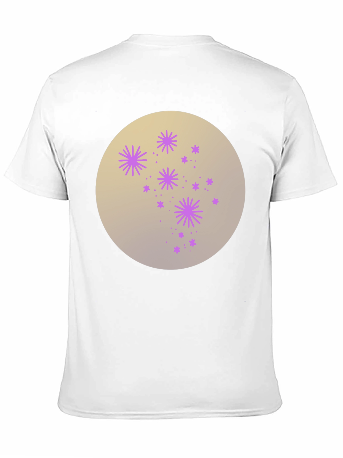 Celestial Starburst Graphic Tee - Black Cotton Blend