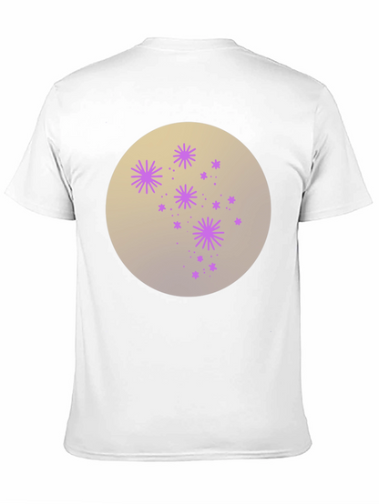 Celestial Starburst Graphic Tee - Black Cotton Blend