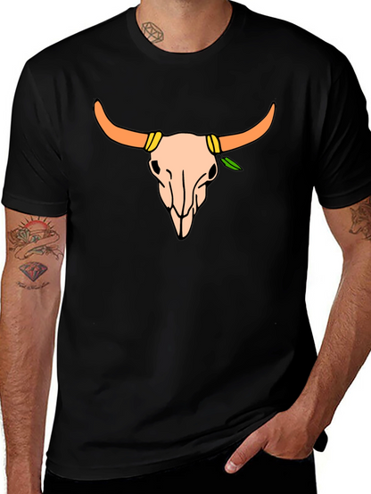 Skull Graphic Tee - Western Style Black T-Shirt