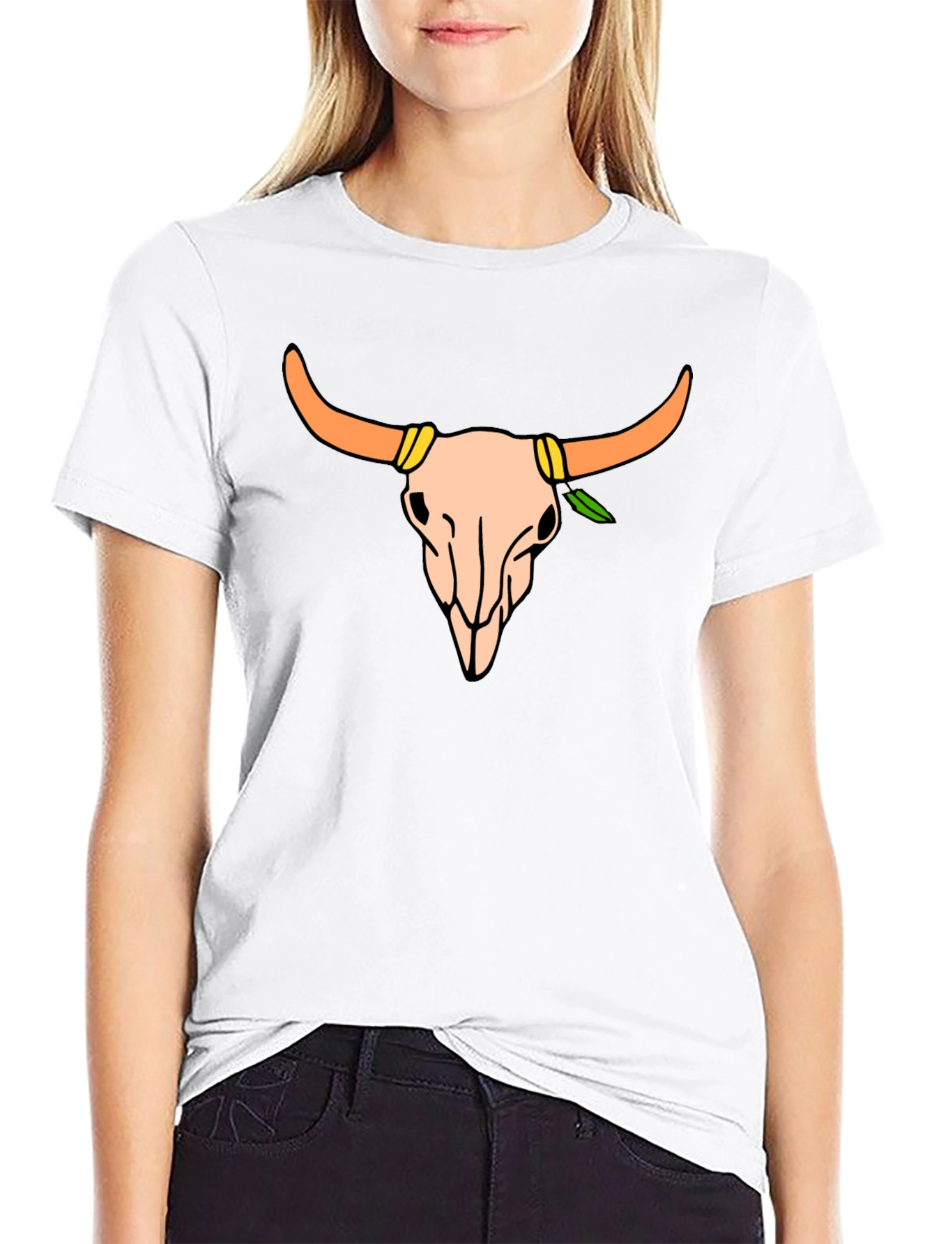 Skull Graphic Tee - Western Style Black T-Shirt