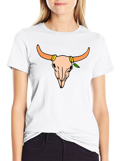 Skull Graphic Tee - Western Style Black T-Shirt