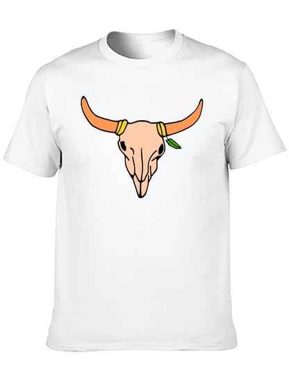 Skull Graphic Tee - Western Style Black T-Shirt