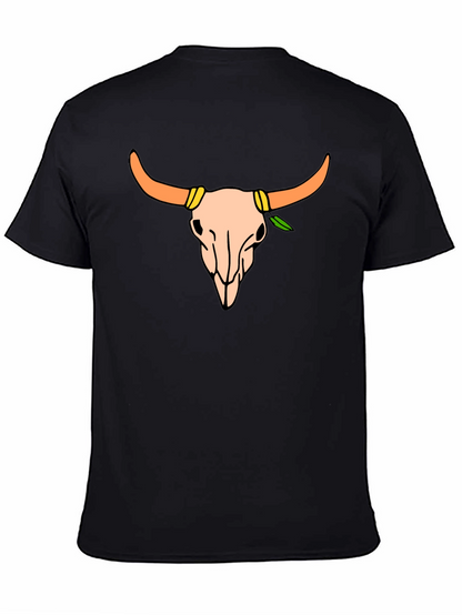 Skull Graphic Tee - Western Style Black T-Shirt