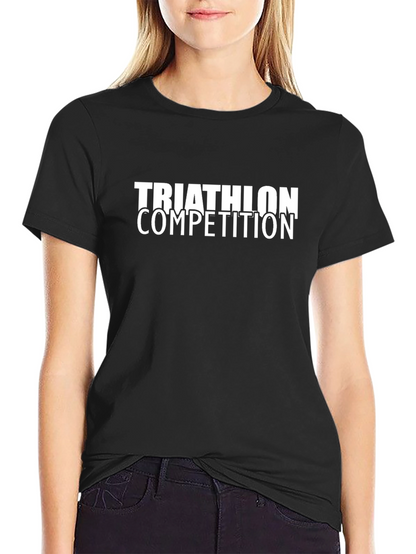 Triathlon Competition Black T-Shirt