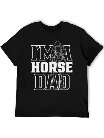 Im a Horse Dad Black Graphic Tee