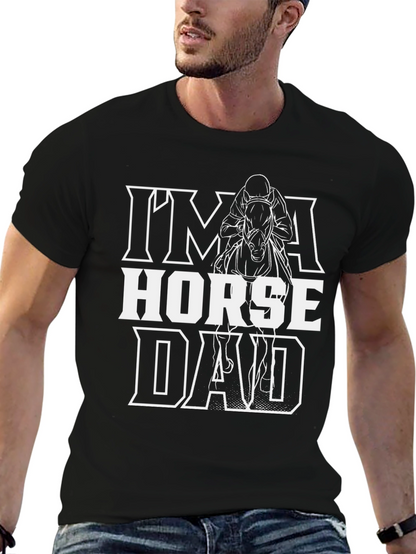 Im a Horse Dad Black Graphic Tee
