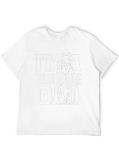 Im a Horse Dad Black Graphic Tee