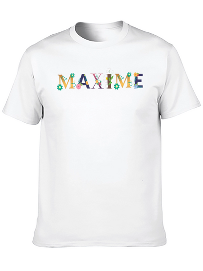 Floral MAXIME Graphic Tee - Stylish Mens T-Shirt