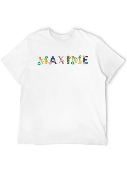 Floral MAXIME Graphic Tee - Stylish Mens T-Shirt
