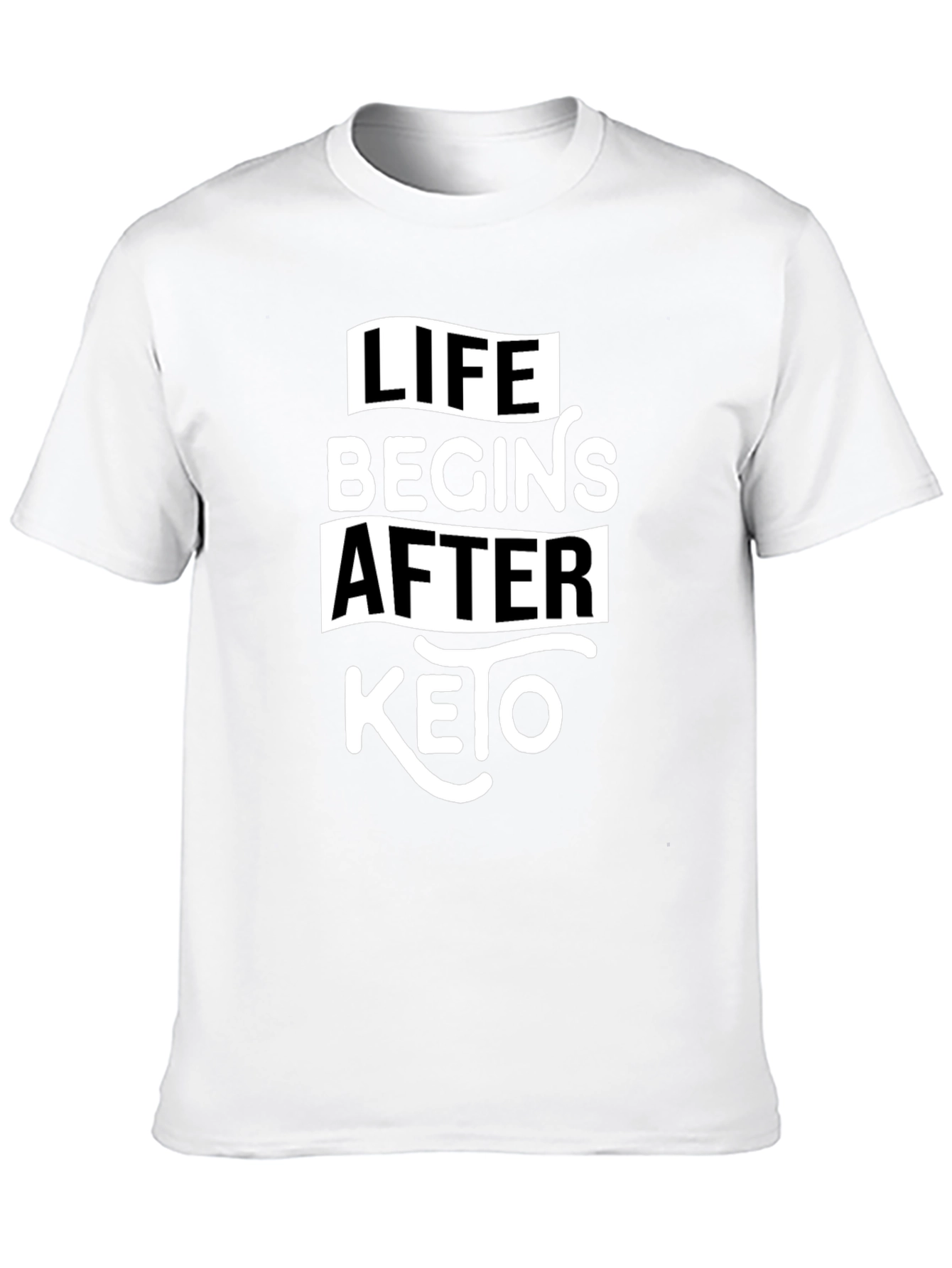 Life Begins After Keto Black T-Shirt