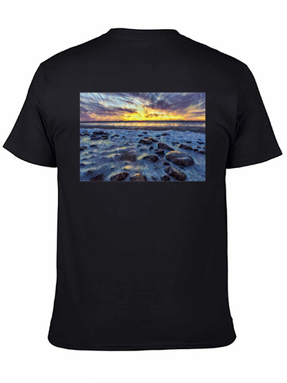 Sunset Beach Print T-Shirt