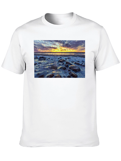 Sunset Beach Print T-Shirt