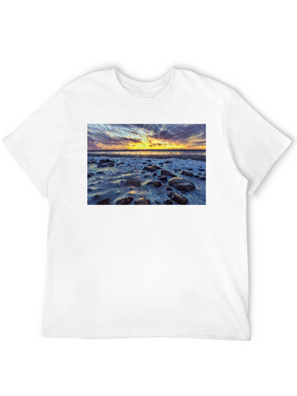 Sunset Beach Print T-Shirt