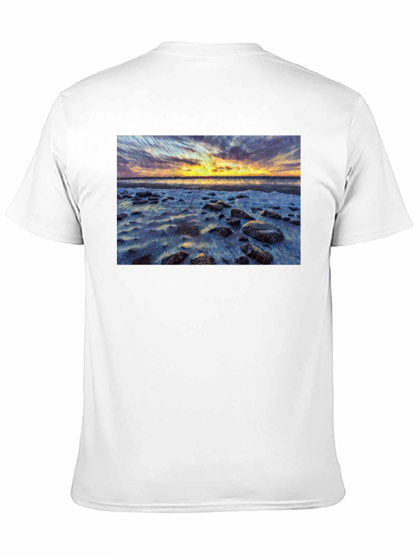 Sunset Beach Print T-Shirt