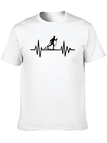 Ski Heartbeat T-Shirt - Active Lifestyle Tee