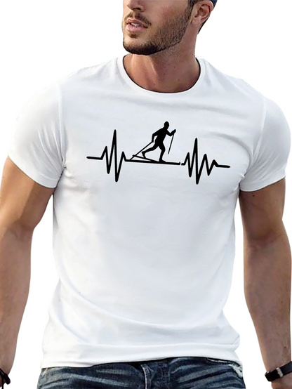 Ski Heartbeat T-Shirt - Active Lifestyle Tee
