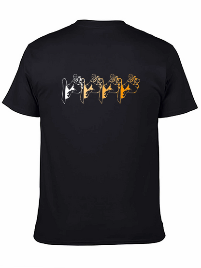 Cool Skier Graphic Tee - Black
