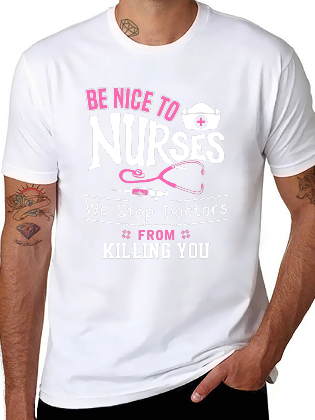 Be Nice to Nurses Graphic T-Shirt