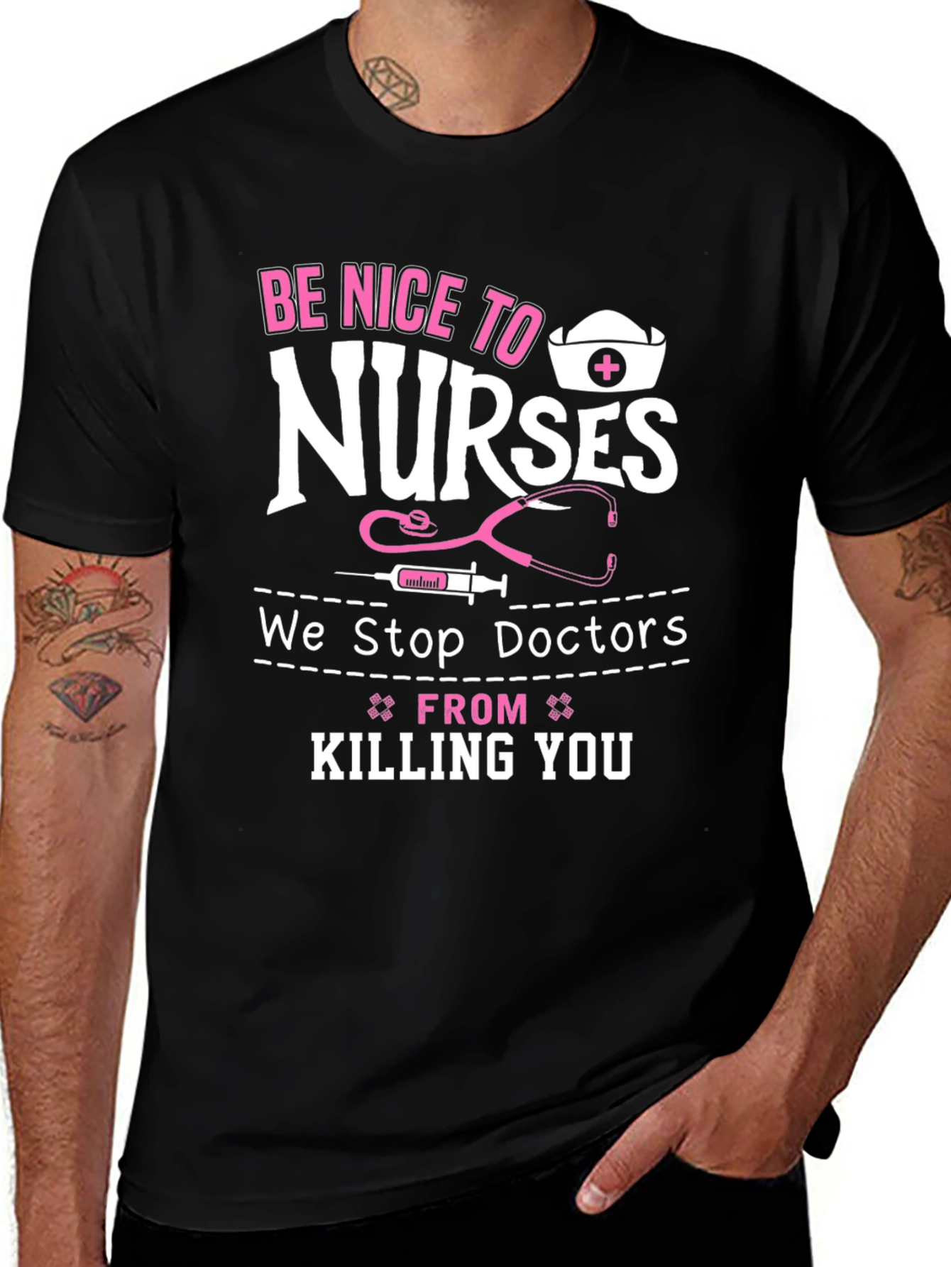 Be Nice to Nurses Graphic T-Shirt