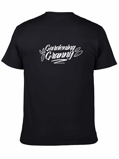 Gardening Granny T-Shirt - Black Cotton Tee