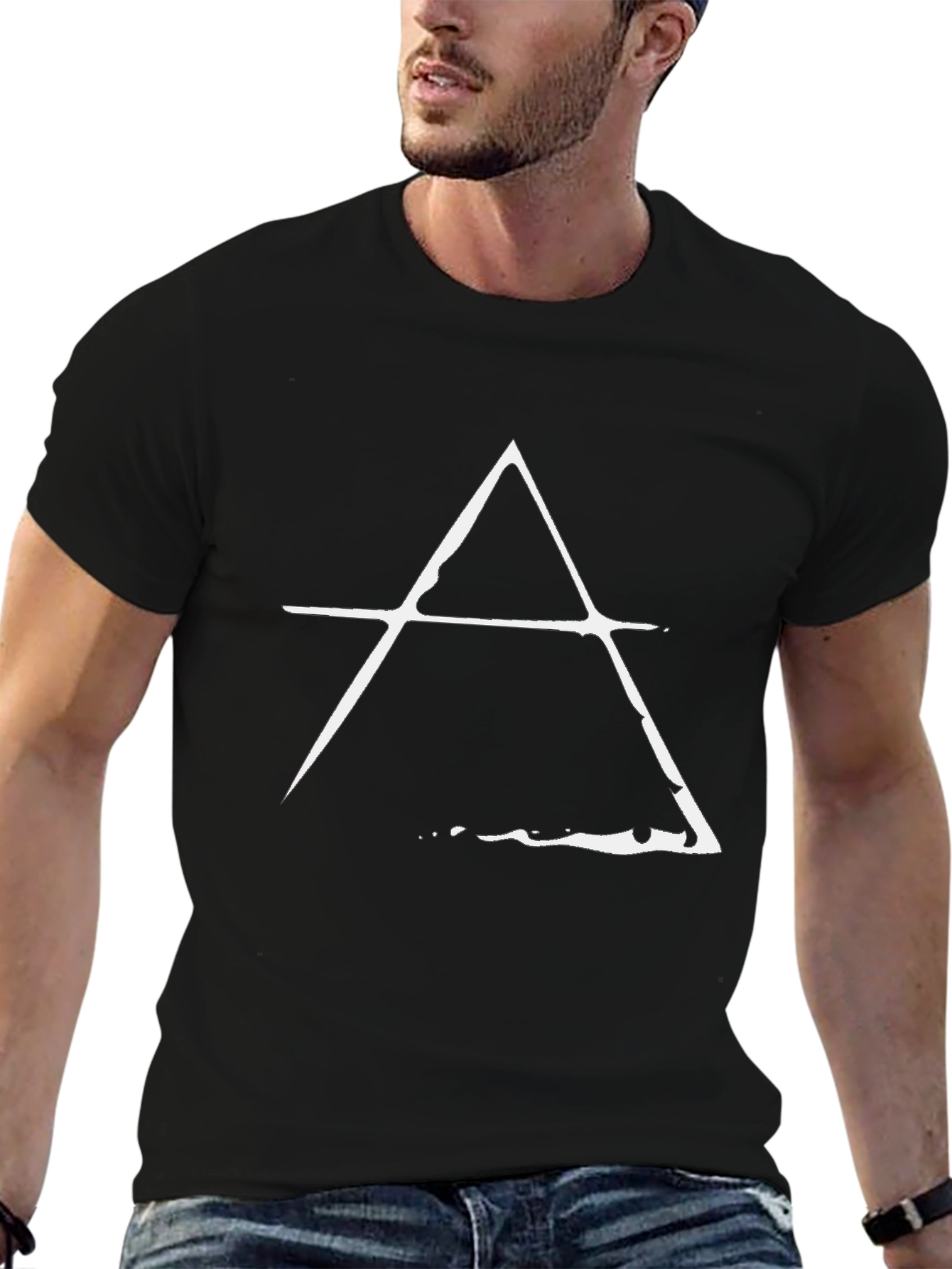 Black T-Shirt with White Alchemical Symbol