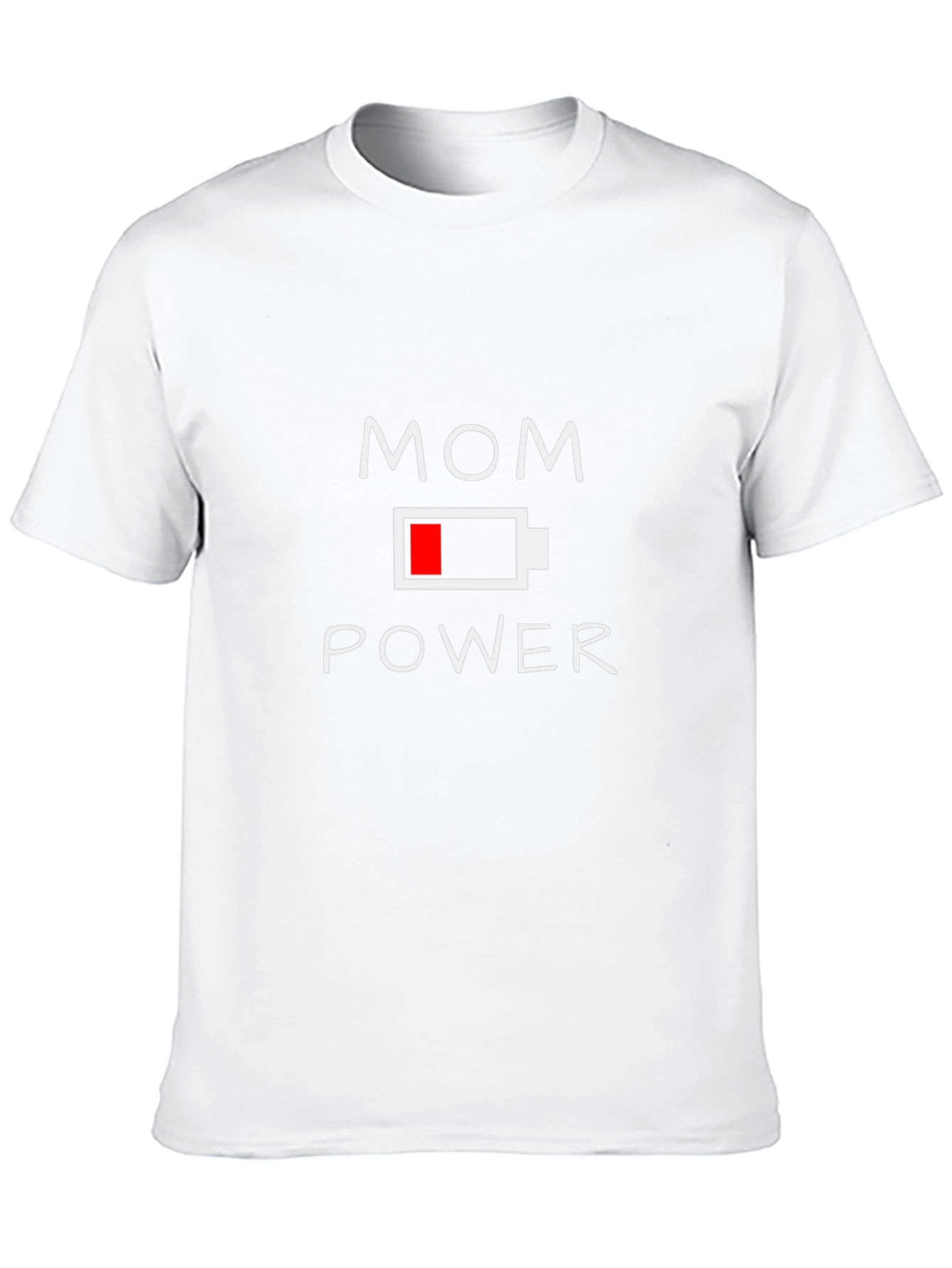 Mom Power Battery Graphic T-Shirt - Black