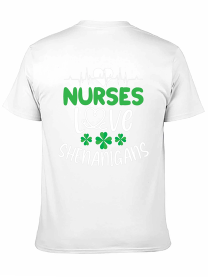 Nurses Love Shenanigans St. Patricks Day Graphic Tee