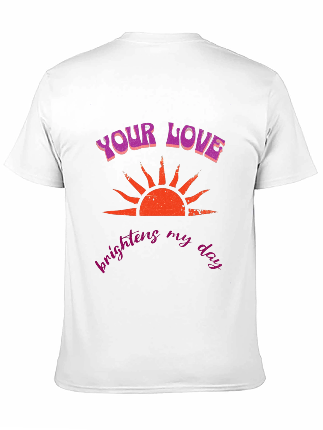 Your Love Brightens My Day Black T-Shirt