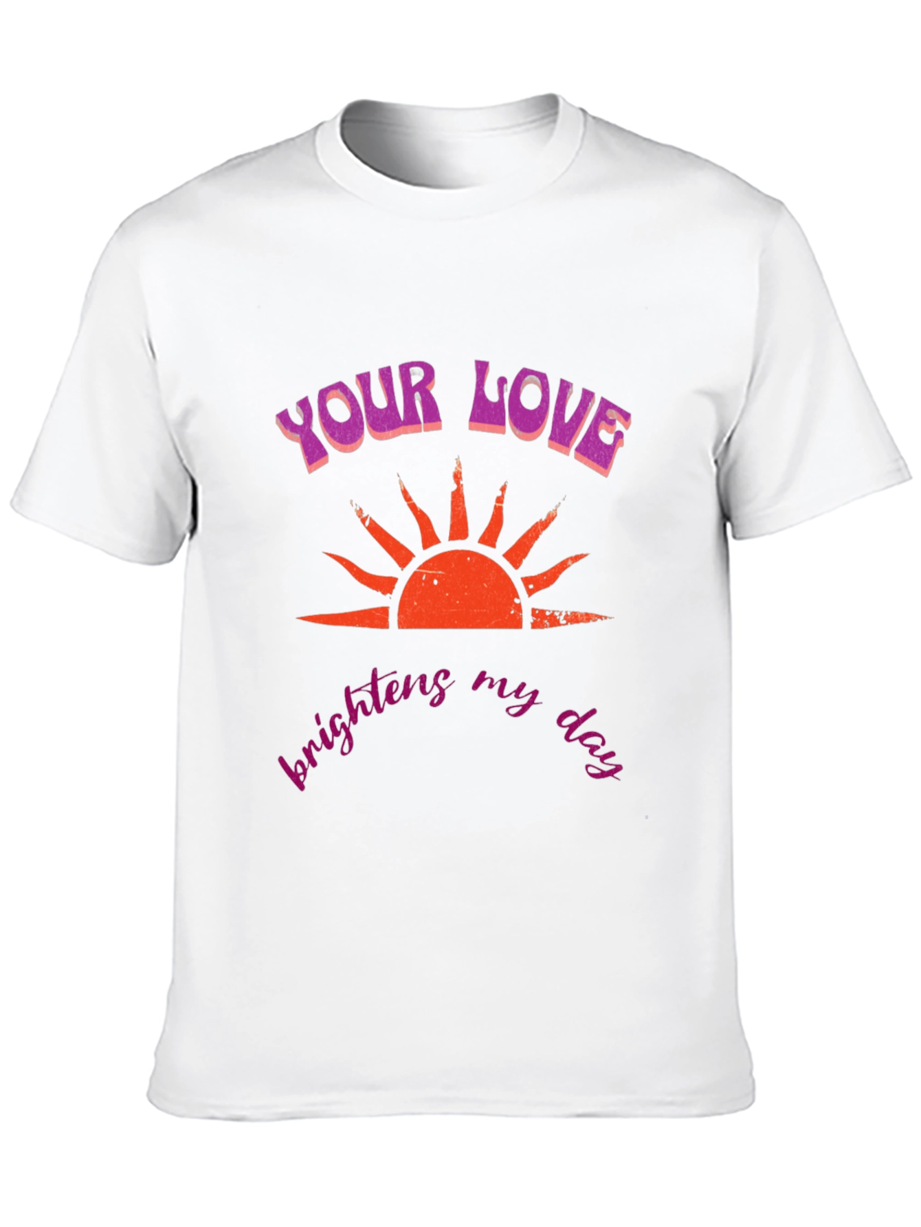 Your Love Brightens My Day Black T-Shirt