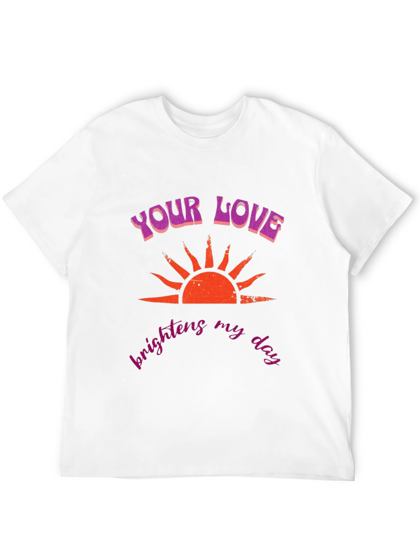 Your Love Brightens My Day Black T-Shirt