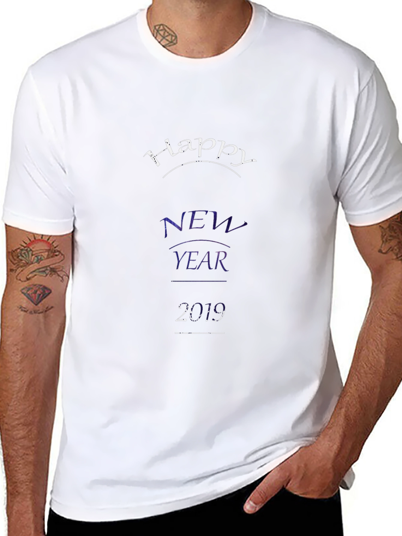 Happy New Year 2019 Black T-Shirt