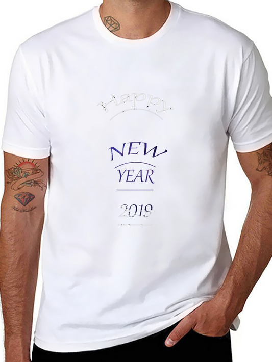 Happy New Year 2019 Black T-Shirt