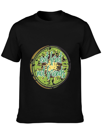 Eat Fruit Not Friends Graphic Tee - Black
