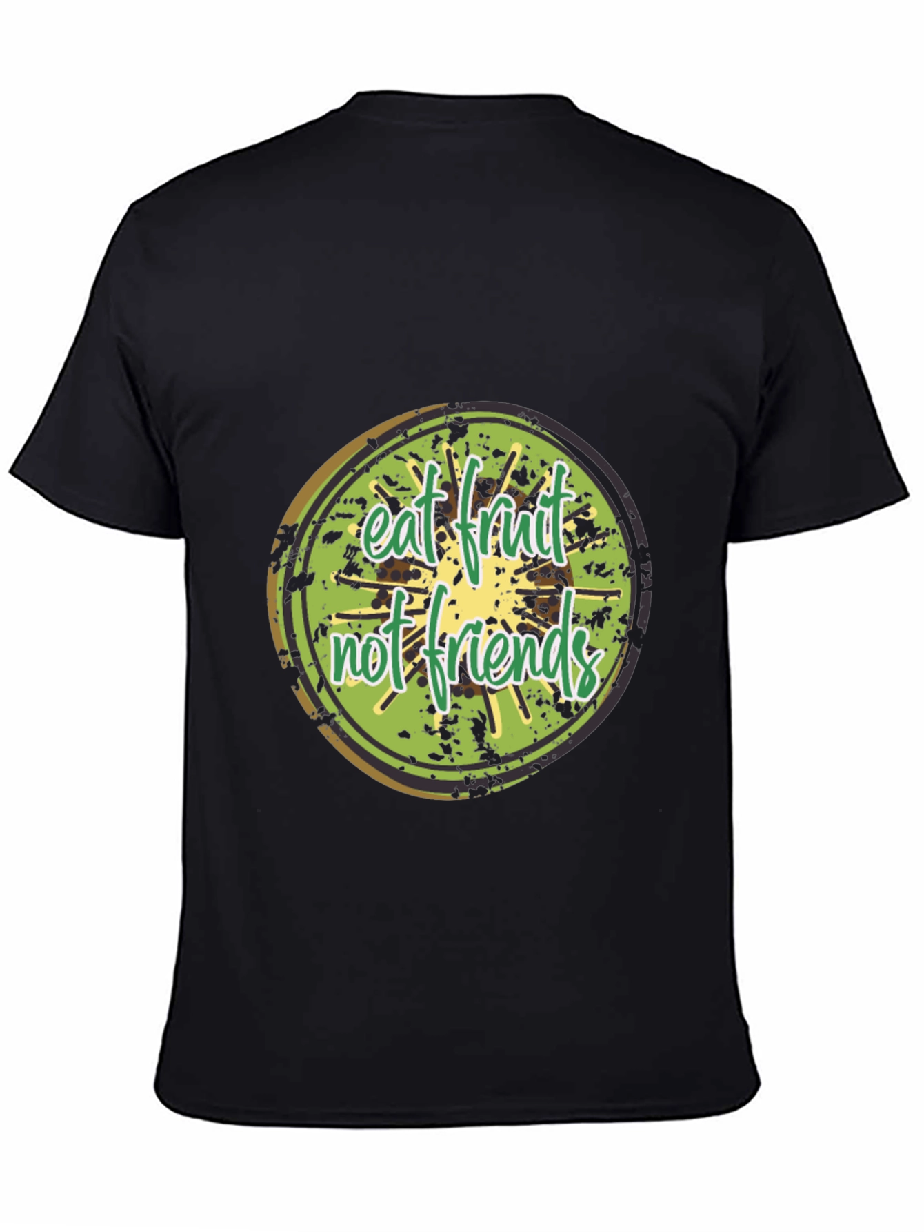 Eat Fruit Not Friends Graphic Tee - Black