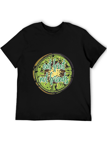 Eat Fruit Not Friends Graphic Tee - Black