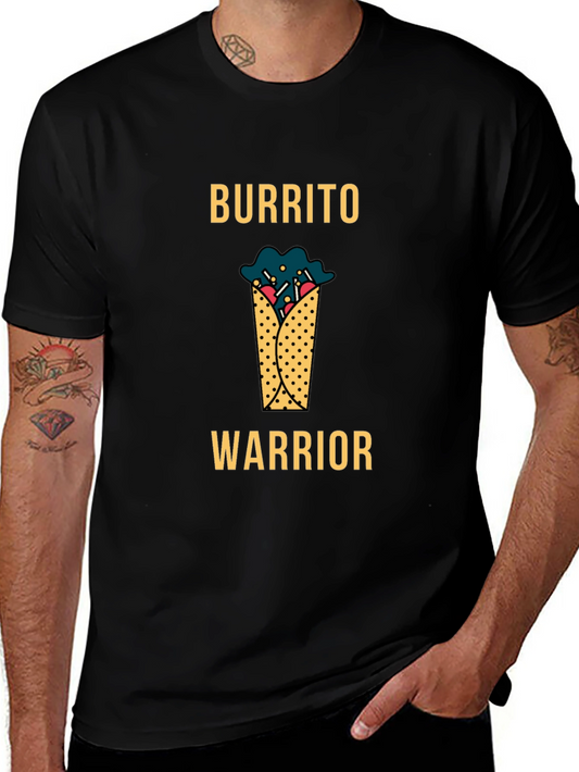 Burrito Warrior Graphic T-Shirt - Black Cotton Tee
