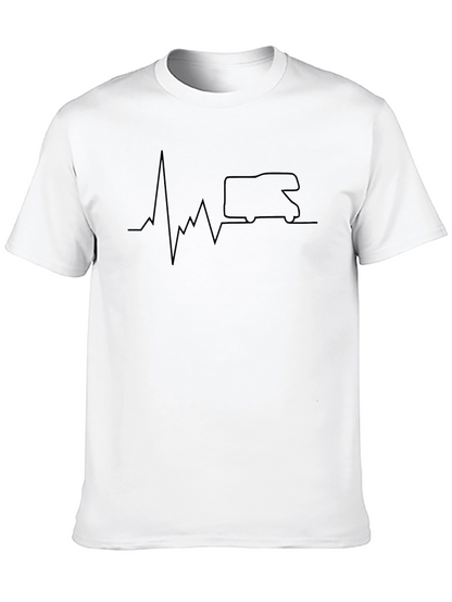 RV Heartbeat T-Shirt - Black Camping Tee
