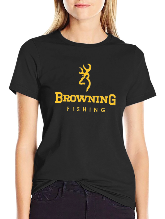 Browning Fishing Black T-Shirt - Deer Logo
