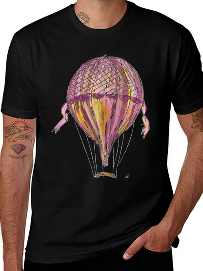 Hot Air Balloon Graphic T-Shirt - Unique Design