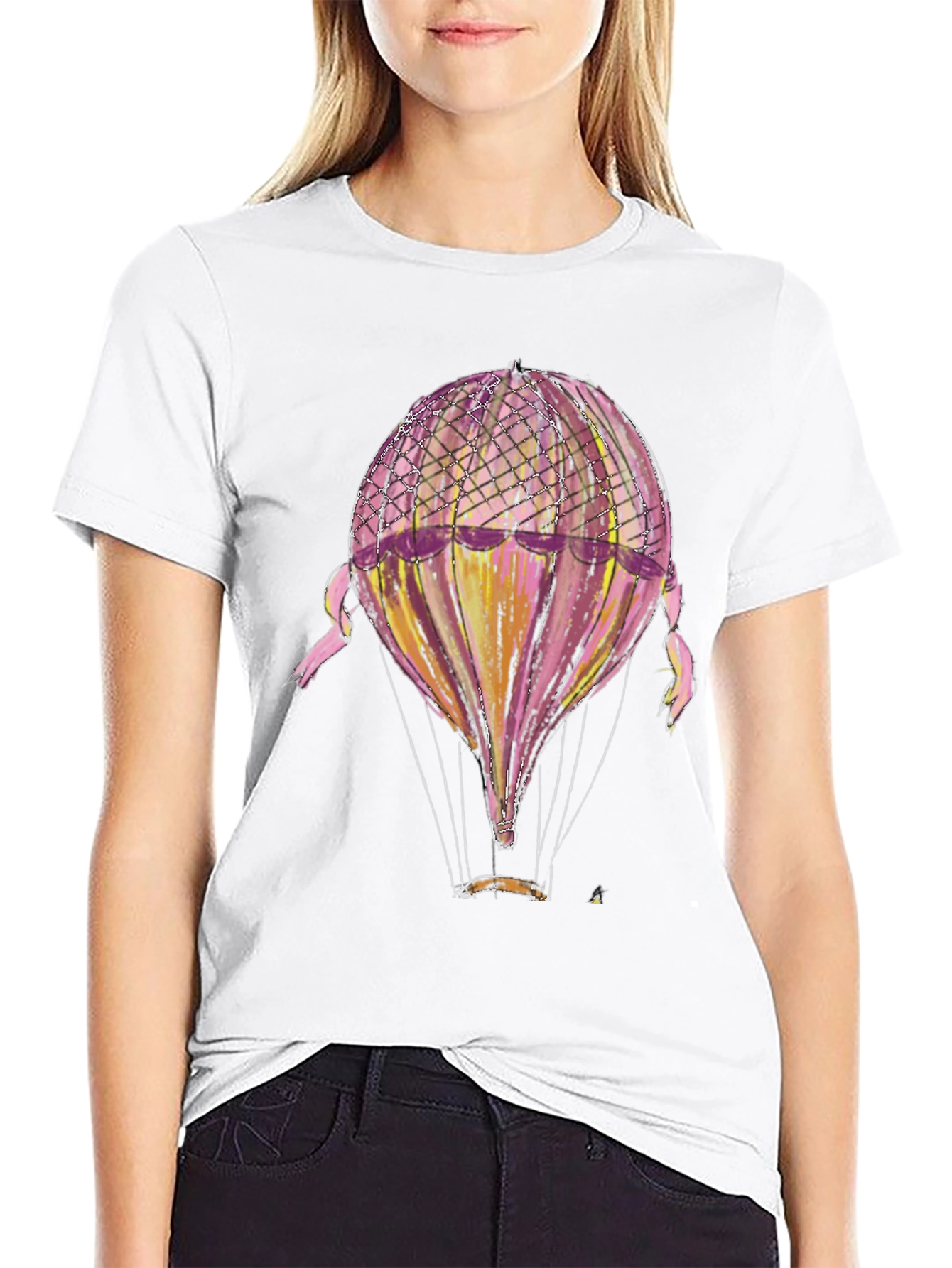 Hot Air Balloon Graphic T-Shirt - Unique Design