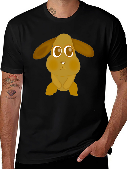 Cute Cartoon Bunny Graphic Tee - Soft Cotton Comfort
