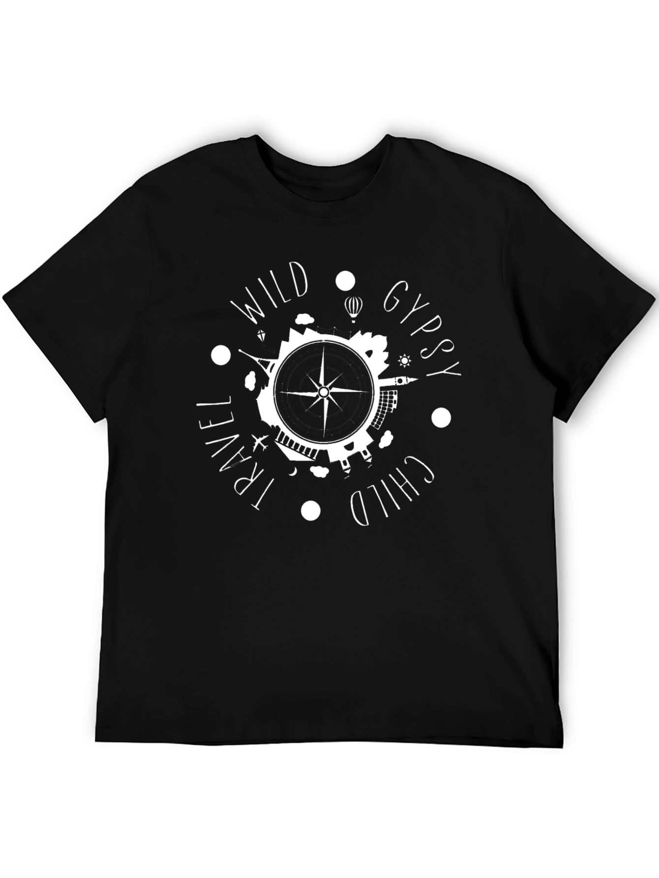 Wild Gypsy Travel Child Black Graphic Tee