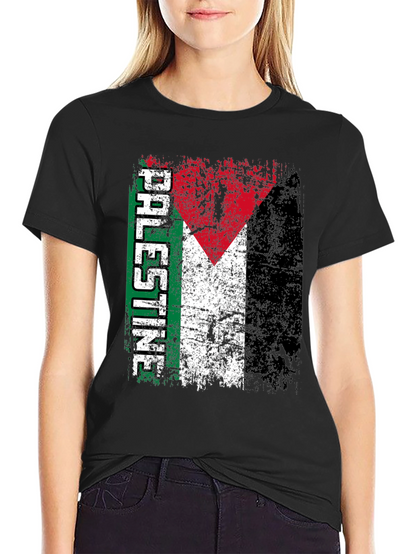 Palestine Flag T-Shirt - Distressed Graphic Tee