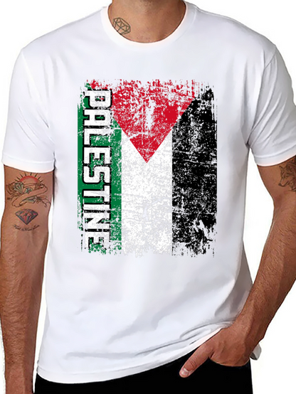 Palestine Flag T-Shirt - Distressed Graphic Tee