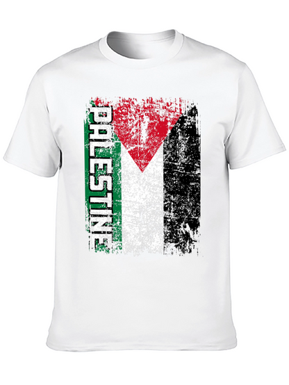 Palestine Flag T-Shirt - Distressed Graphic Tee