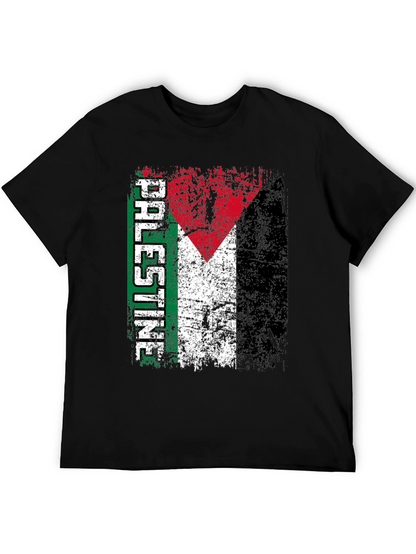 Palestine Flag T-Shirt - Distressed Graphic Tee