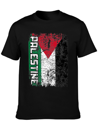 Palestine Flag T-Shirt - Distressed Graphic Tee