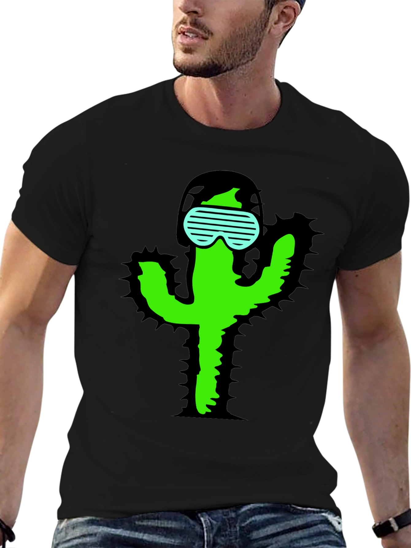 Cool Cactus T-Shirt - Black