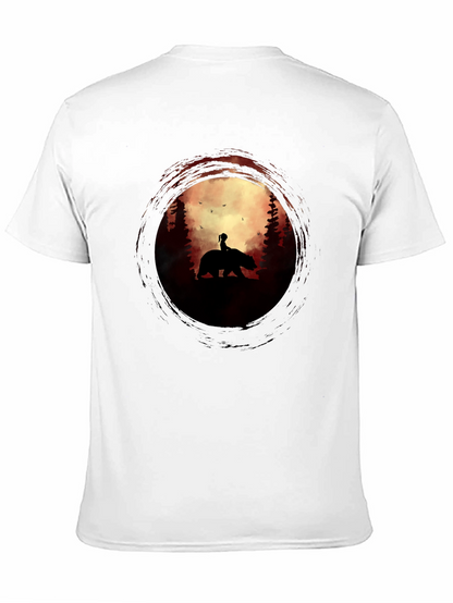 Silhouette Bear Ride Graphic Tee - Dark
